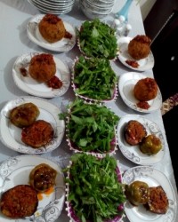 کوفته تبریزی،دلمه بادمجان وفلفل دلمه
