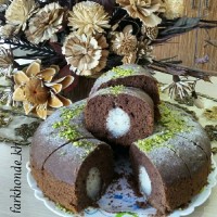 کیک شکلاتی با مغز نارگیلی