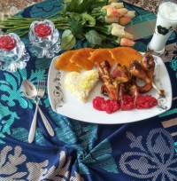 خوراک بلدرچین در فر
