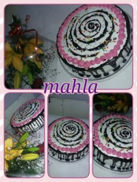 تزیین کیک باخامه