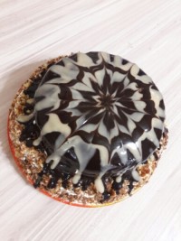 کیک خامه ای دورنگ