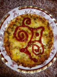 پیتزااااااااااااا گوشت و قارچ