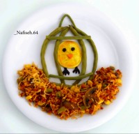 لوبیا پلو گیاهی