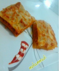 لازانیا با خمیر نیم پخت