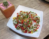 سالاد بلغور و لوبیا سفید