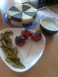 کیک کوکو سبزی وبرنج