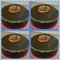 کیک ساده با روکش شکلات