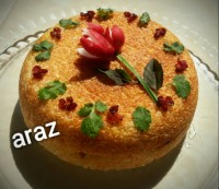 ته چین سینه مرغ با ذرت و نخود فرنگی