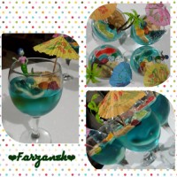 دسر ژله آکواریوم لیوانی