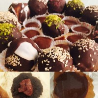 ترافل شکلاتی با مغز تافی کاراملی