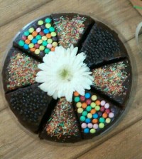 کیک حلقه ای شکلاتی