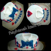 کیک پیراهن مردانه با فوندانت