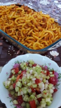 پاستا با گوشت فلفلی