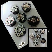 کیک شکلاتی.خامه ای با مغز کرمفیل