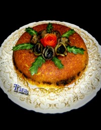 ته چین گوشت و بادمجان