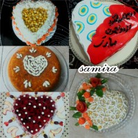 ته چین مرغ،الویه،ژله خورده شیشه،سالاد قالبیه کلم و کیک (البته کیک آمادس و کار خودم نیست)