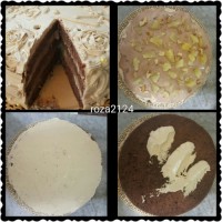 کیک بستنی با چیپس شکلاتی