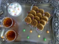 رولت خرما و بیسکویت