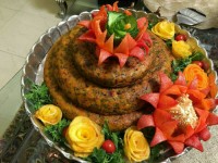 کوکو سبزی سه طبقه