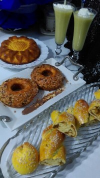 نان انجیری،کیک شربتی ،کیک باقلوا