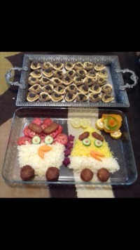 کشک بادمجون،کتلت،پلو