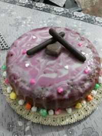 کیک بادام زمینی و هلو