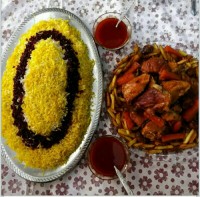 زرشک پلو بامرغ ،دستپخت مامان گلم