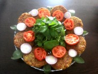 کتلت سیب زمینی با سبزیجات