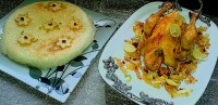 پلو ومرغ نمکی