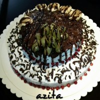 کیک تولد مادر عزیزم..با تزیین میوه و گاناش