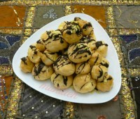 نان خامه ای شکلاتی با بستنی