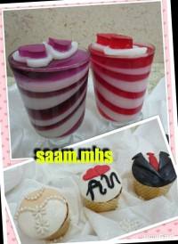 ژله و کاپ کیک برای یخچال عروس