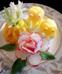 پوره سیب زمینی با روغن زیتون