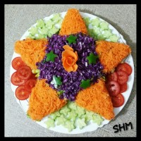 تزیین سالاد کاهو