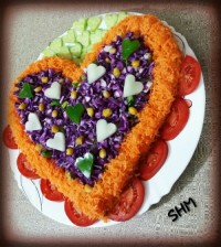 تزیین سالاد کاهو