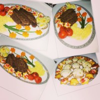 کوبیده در فر و قارچ شکم پر