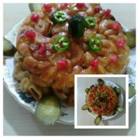 پاستا با گوشت دودی