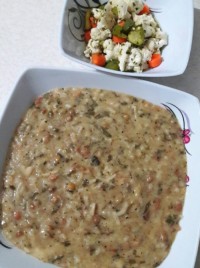 آش رشته و ترشی خونگی