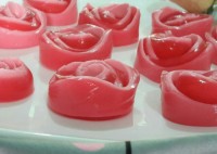 ژله رولی به شکل گل رز