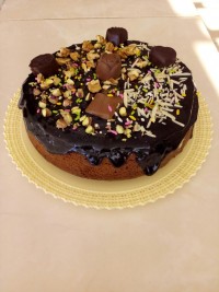 کیک شکلاتی با روکش گاناش