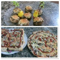 قارچ شکم پربا مرغ و پنیر فتا