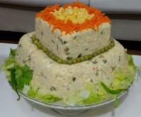 سالاد الویه دوطبقه کیکی