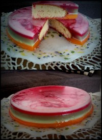 کیک با روکش ژله بستنی