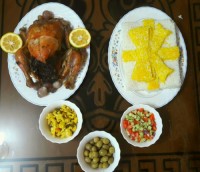 مرغ سوخاری شکم پر