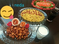 عدس پلو با میگو