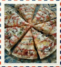 پیتزای مرغ و قارچ