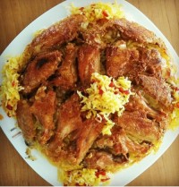 ته دیگ بال زعفرونی