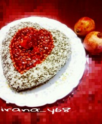 کیک با تزیین انار
