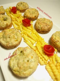 مافین سبزیجات با مرغ