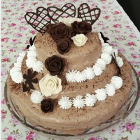 کیک تولد که برا همسرم پختم.